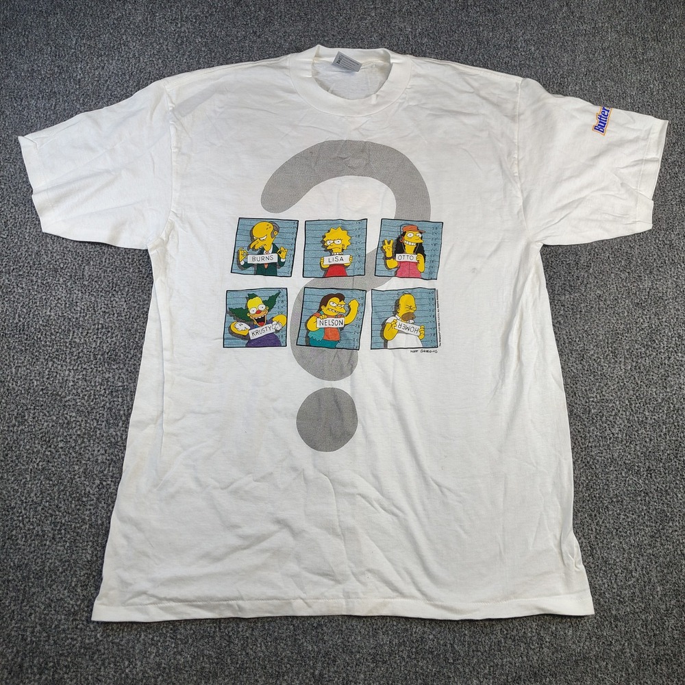 Vintage 90s The Simpsons Butterfinger 1993 Promo XL T Shirt